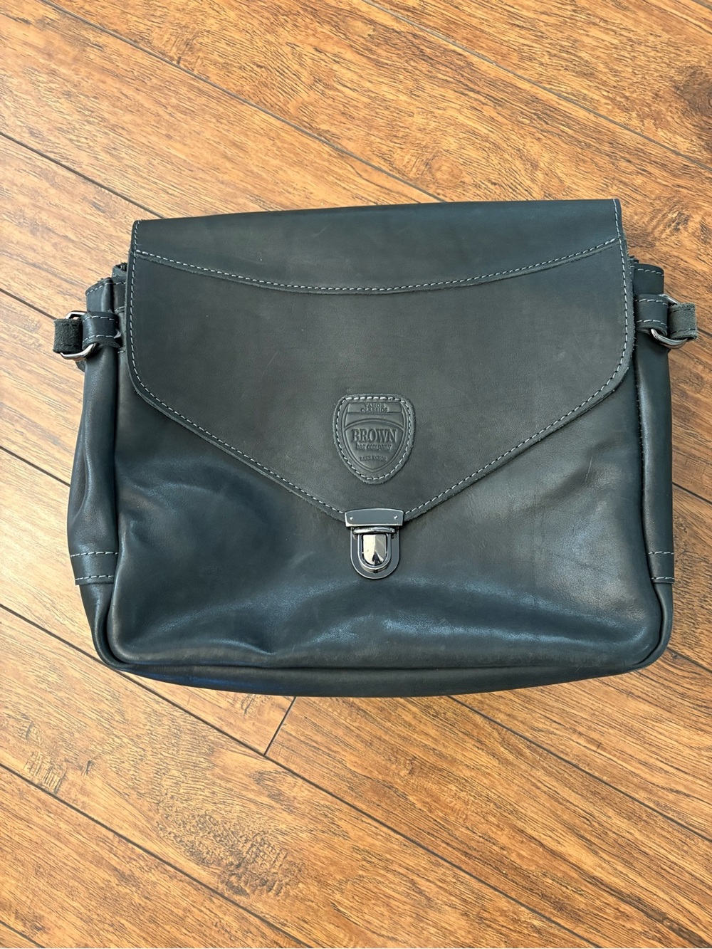 Leather Black Messenger Bag
